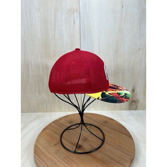 DC Comics Red Mesh Adjustable Snapback Hat - Picture 2 of 7